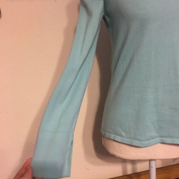 Hillard & Hansen blue collared long sleeve sweater - Picture 3 of 6